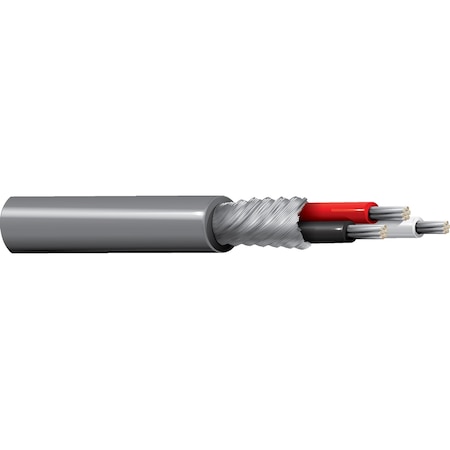 Belden Multi-Conductor Cable, TNC, 18 AWG, 3 C, Chrome, PVC, Stranded, 450V AC, Indoor, 1000 ft 8791 0601000